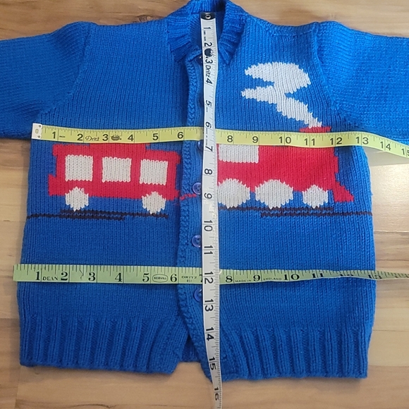 Vintage 50s Childs Train Sweater - Picture 8 of 9